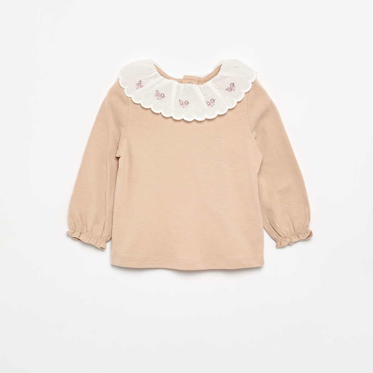 T-shirt avec col Claudine BEIGE
