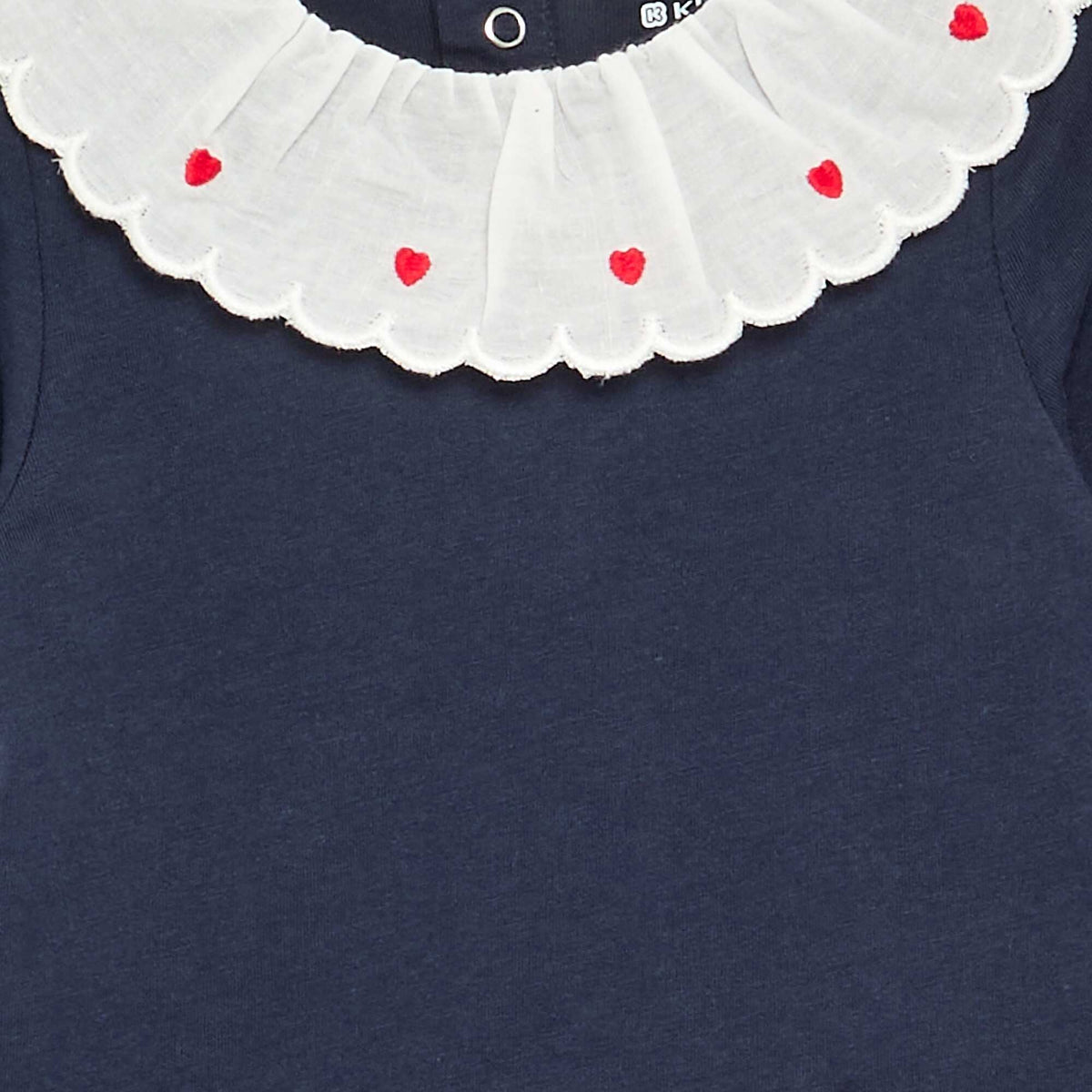 T-shirt avec col Claudine BLEU