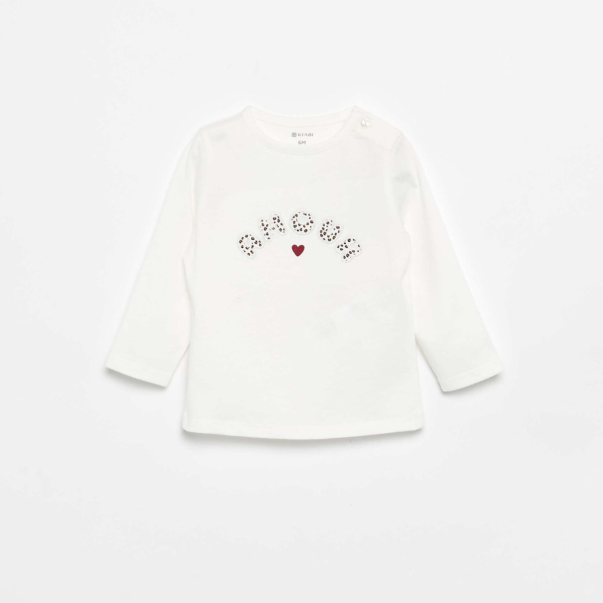 T-shirt en jersey à manches longues BLANC