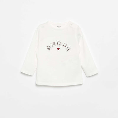 T-shirt en jersey à manches longues BLANC