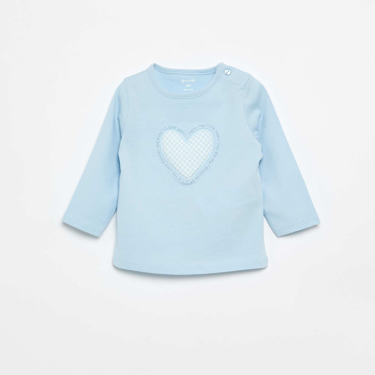 T-shirt en jersey à manches longues BLEU