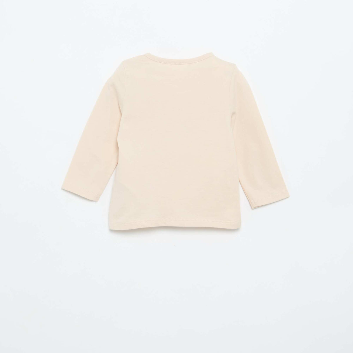T-shirt en jersey à manches longues BEIGE