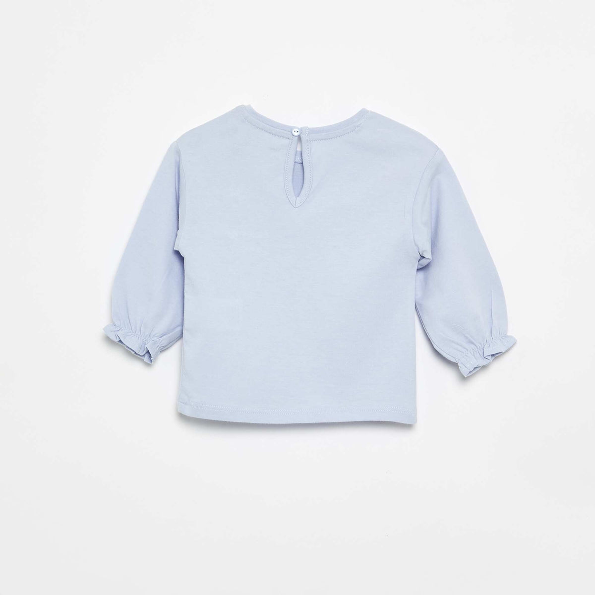 T-shirt avec nœuds décoratifs manches longues BLEU