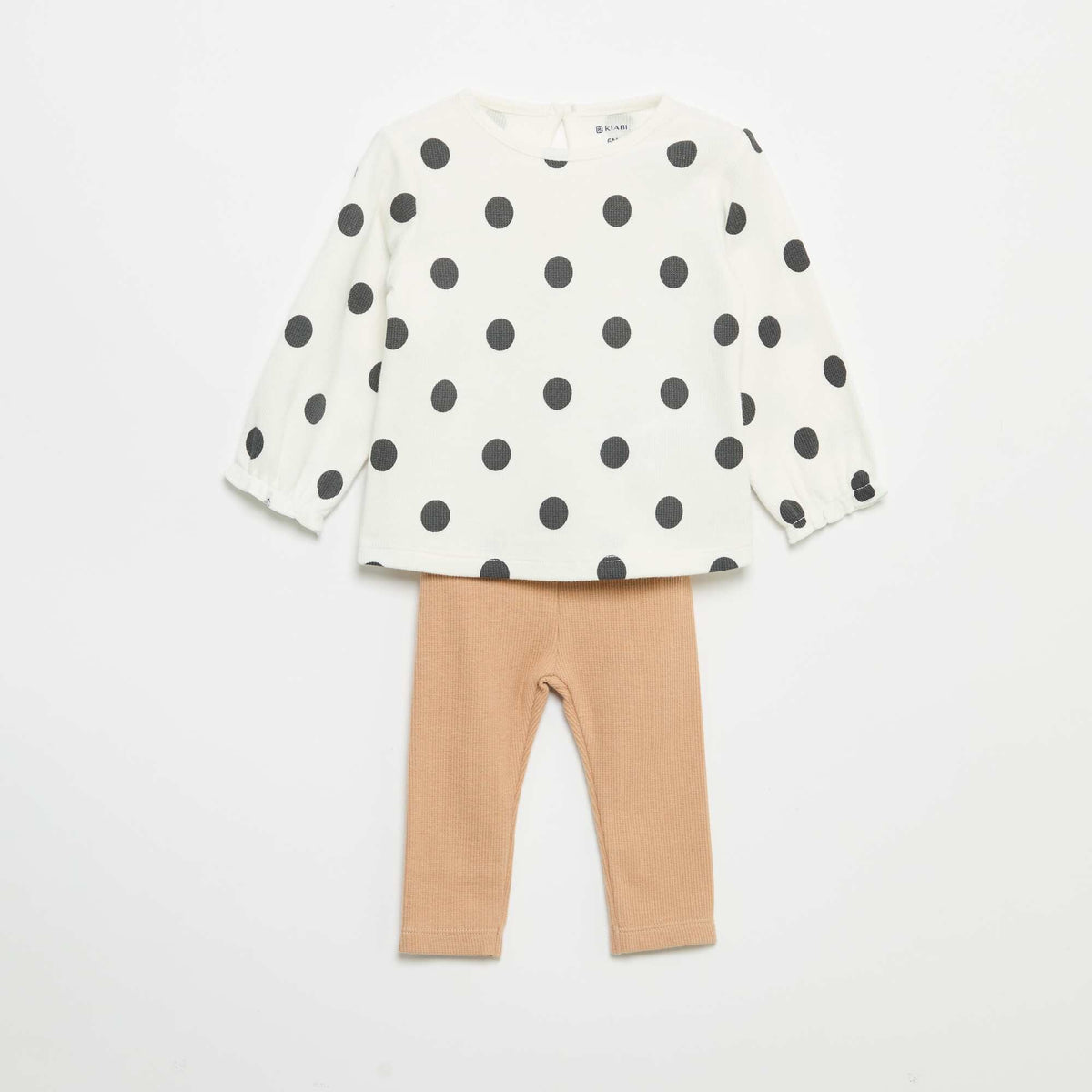 Ensemble 2 pièces - T-shirt à manches longues + legging BLANC