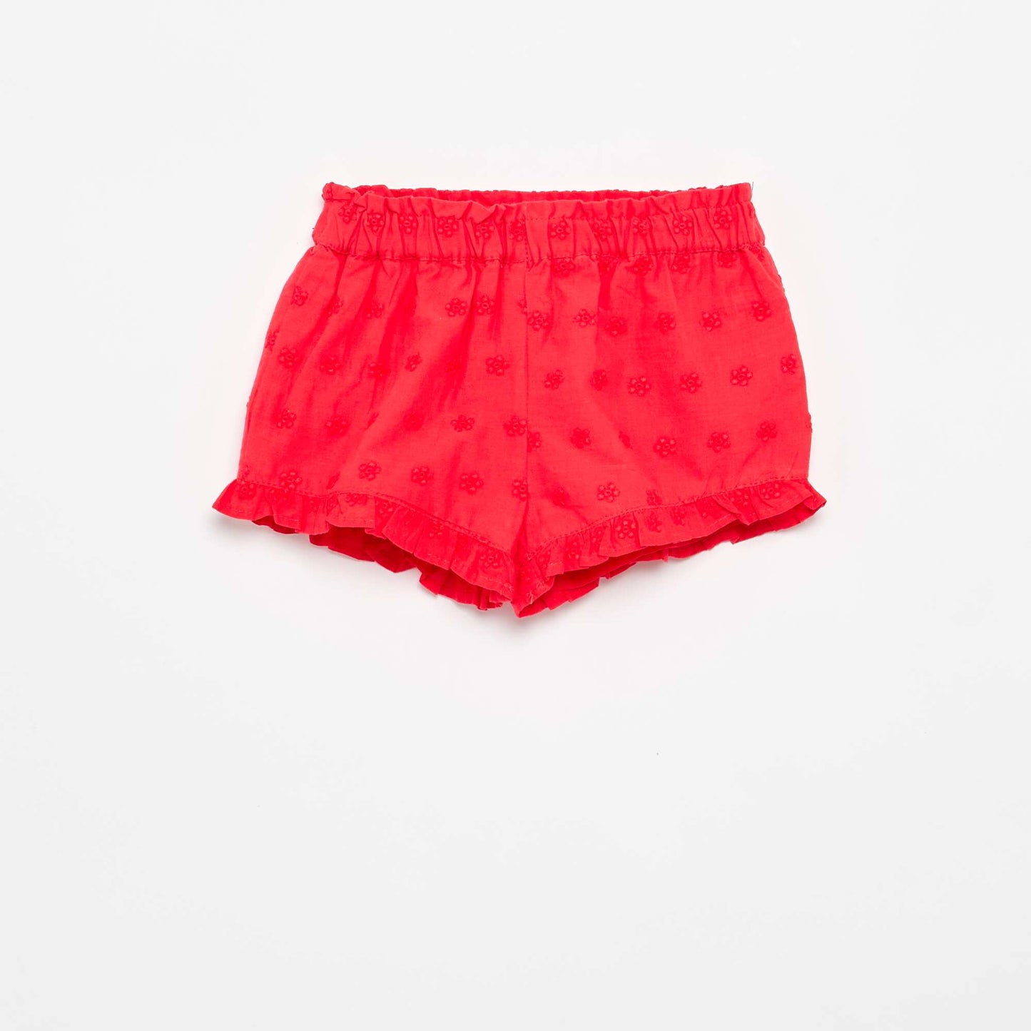 Ensemble blouse sans manches + short ROUGE