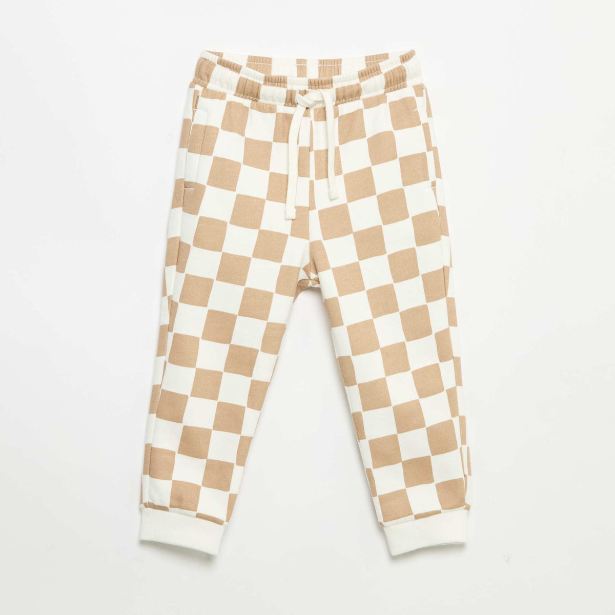 Pantalon jogging à motif BEIGE