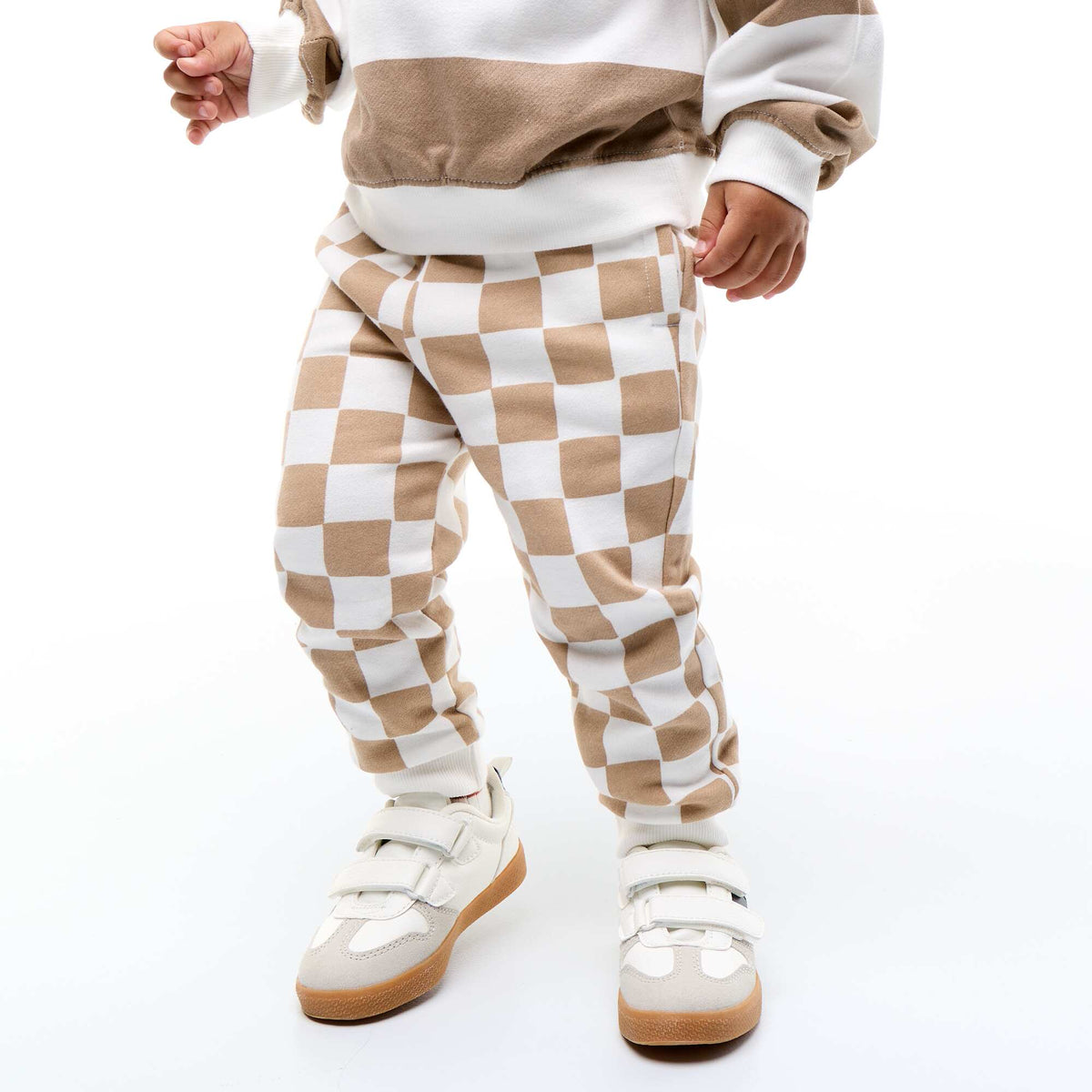 Pantalon jogging à motif BEIGE