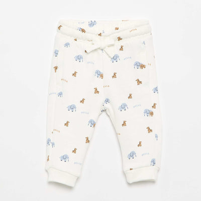 Pantalon jogging à motif BEIGE