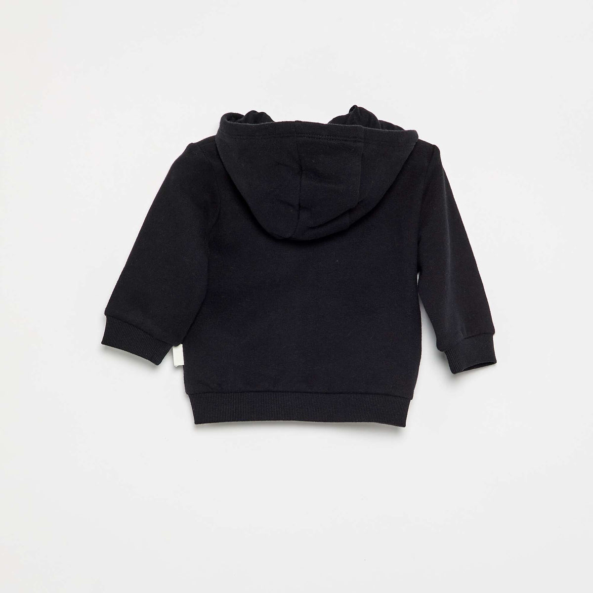 Sweat-shirt zippé à capuche NOIR
