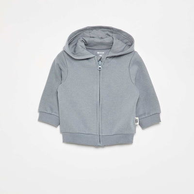 Sweat-shirt zippé à capuche BLEU
