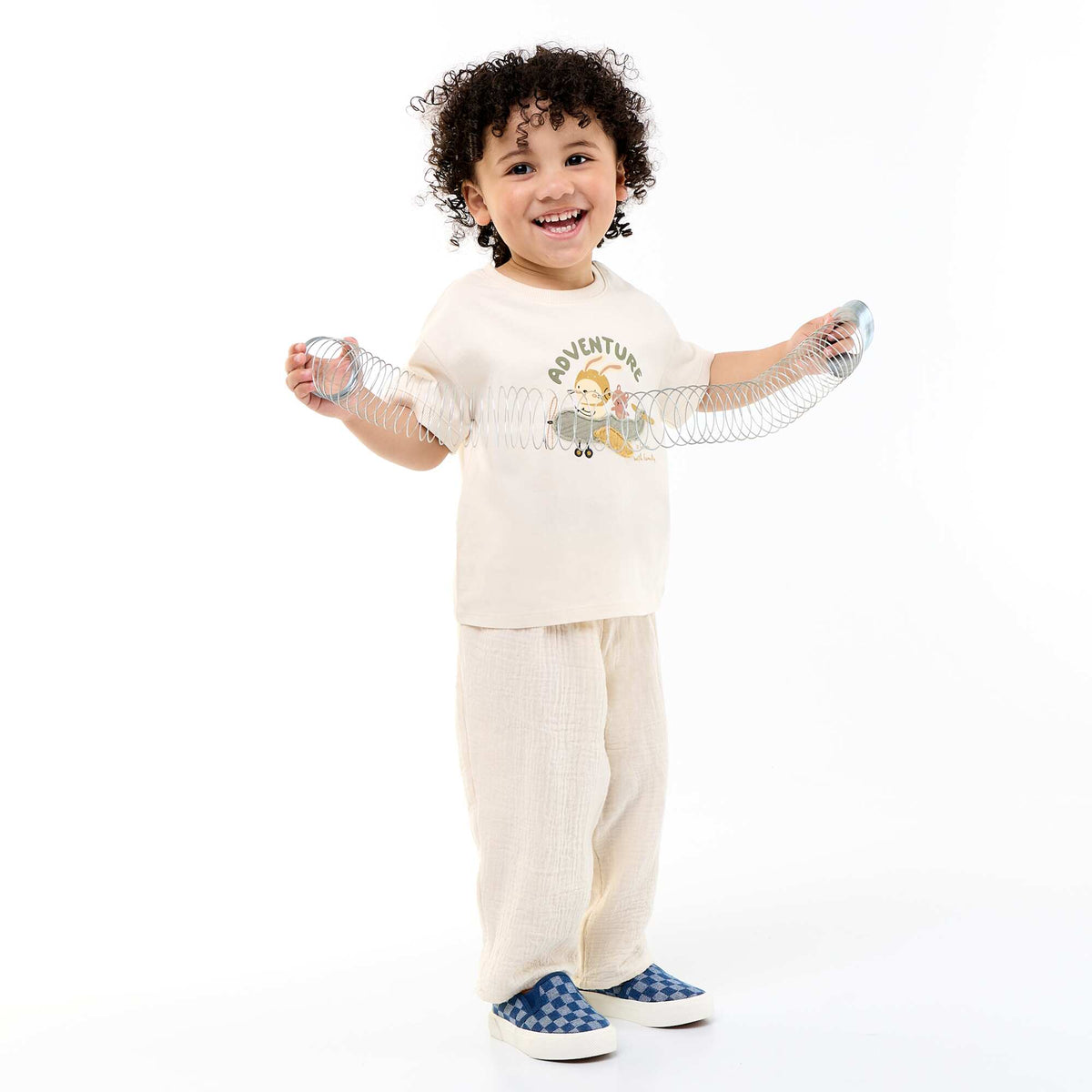Pantalon en gaze de coton BLANC