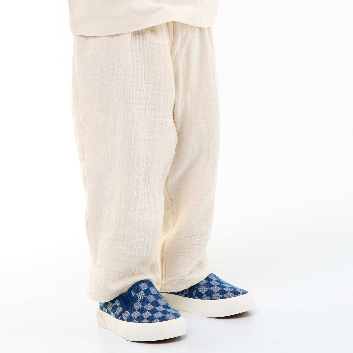 Pantalon en gaze de coton BLANC