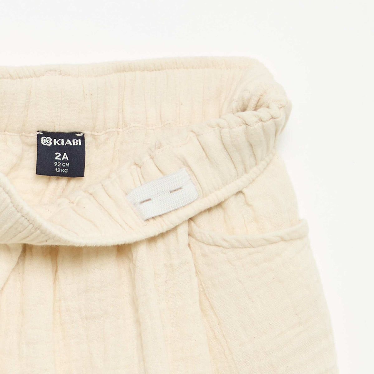 Pantalon en gaze de coton BLANC