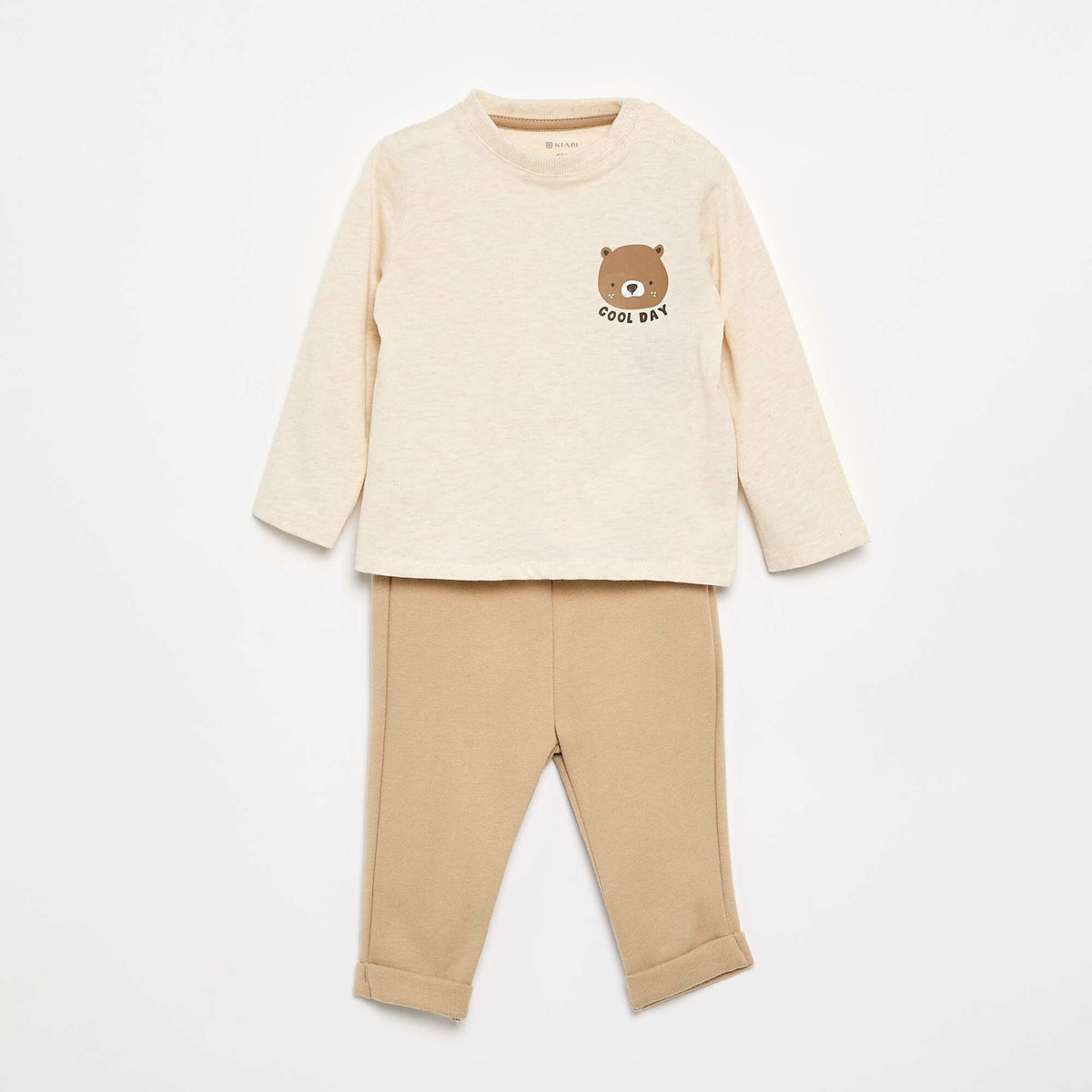 Ensemble T-shirt + pantalon de jogging - 2 pièces BEIGE