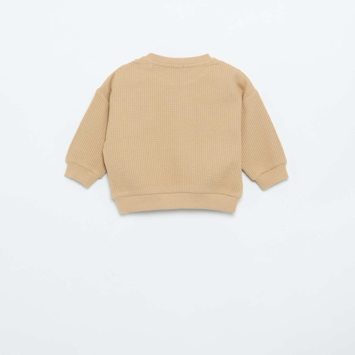 Ensemble de jogging en matière gaufrée - 2 pièces BEIGE