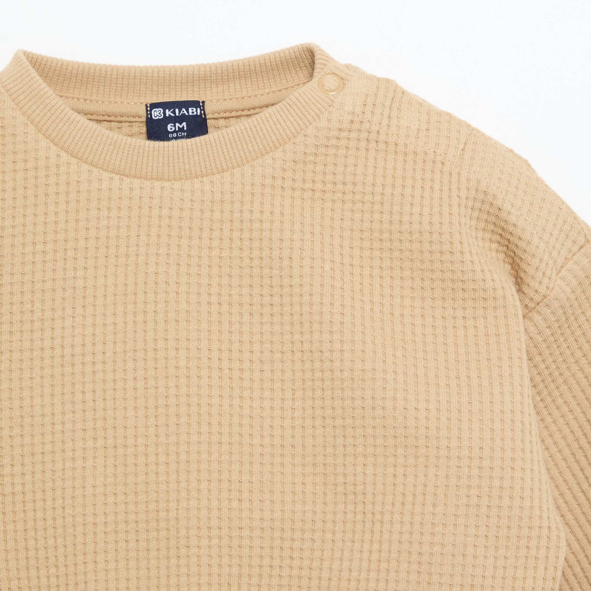 Ensemble de jogging en matière gaufrée - 2 pièces BEIGE