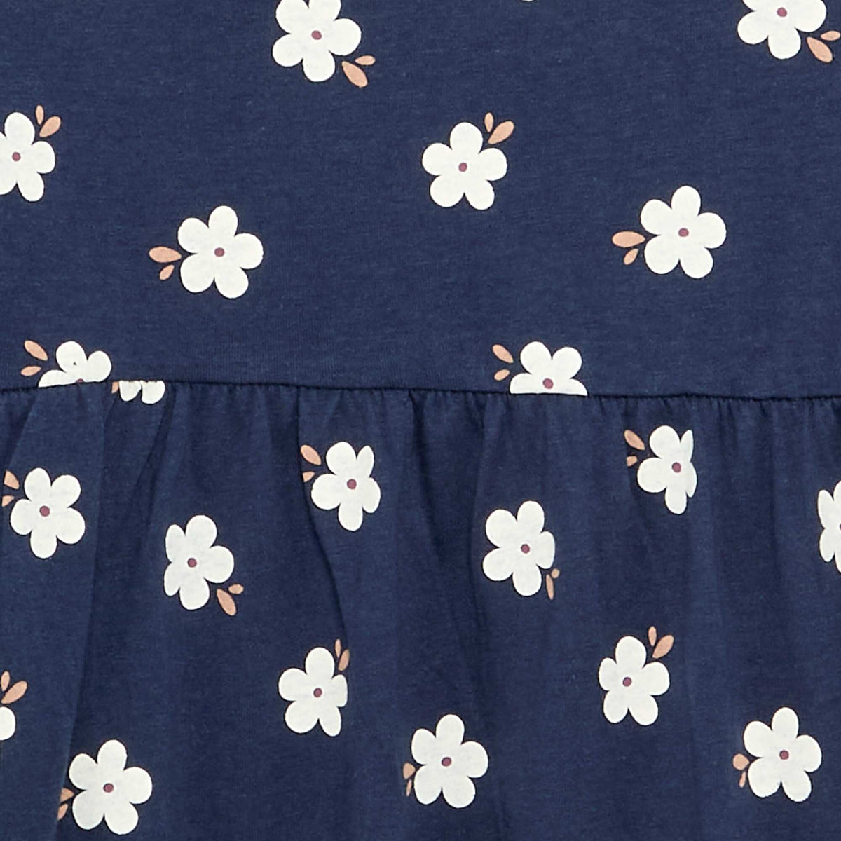 Robe à manches longues en jersey de coton BLEU