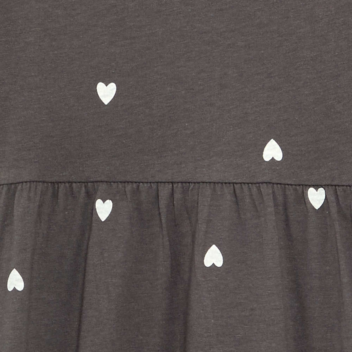 Robe à manches longues en jersey de coton NOIR