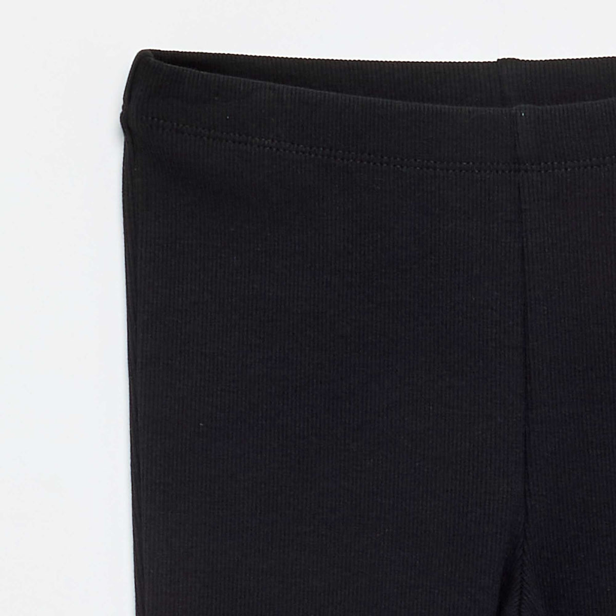 Legging flare en maille côtelée NOIR
