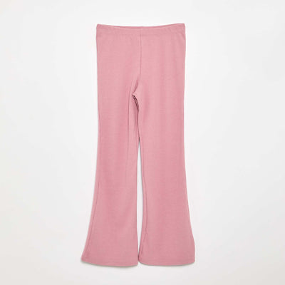 Legging flare en maille côtelée ROSE