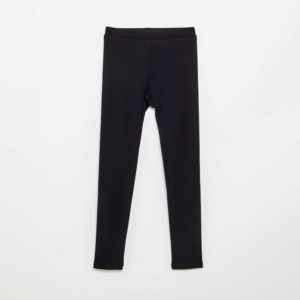 Legging long côtelé uni NOIR