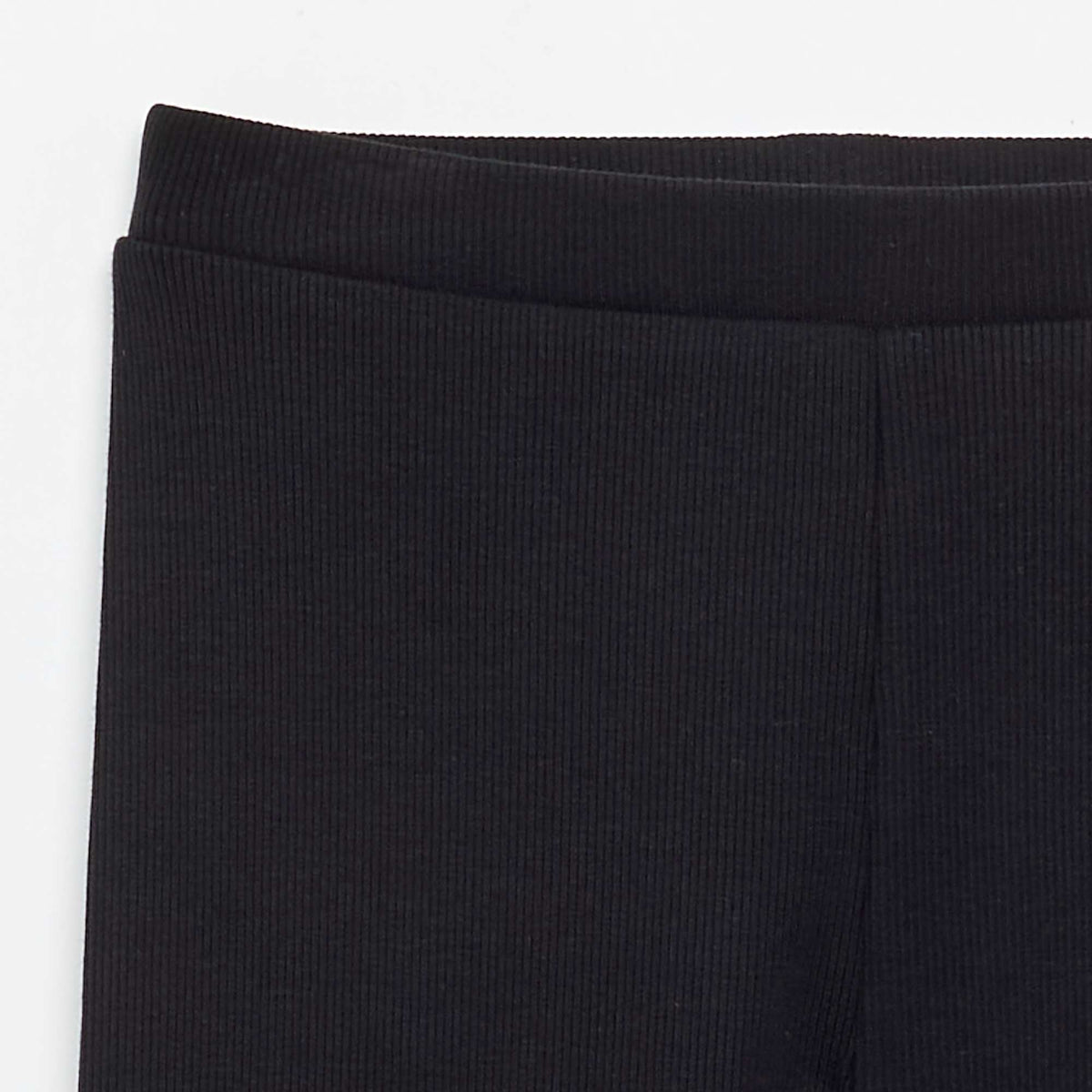 Legging long côtelé uni NOIR