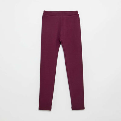 Legging long côtelé uni ROSE