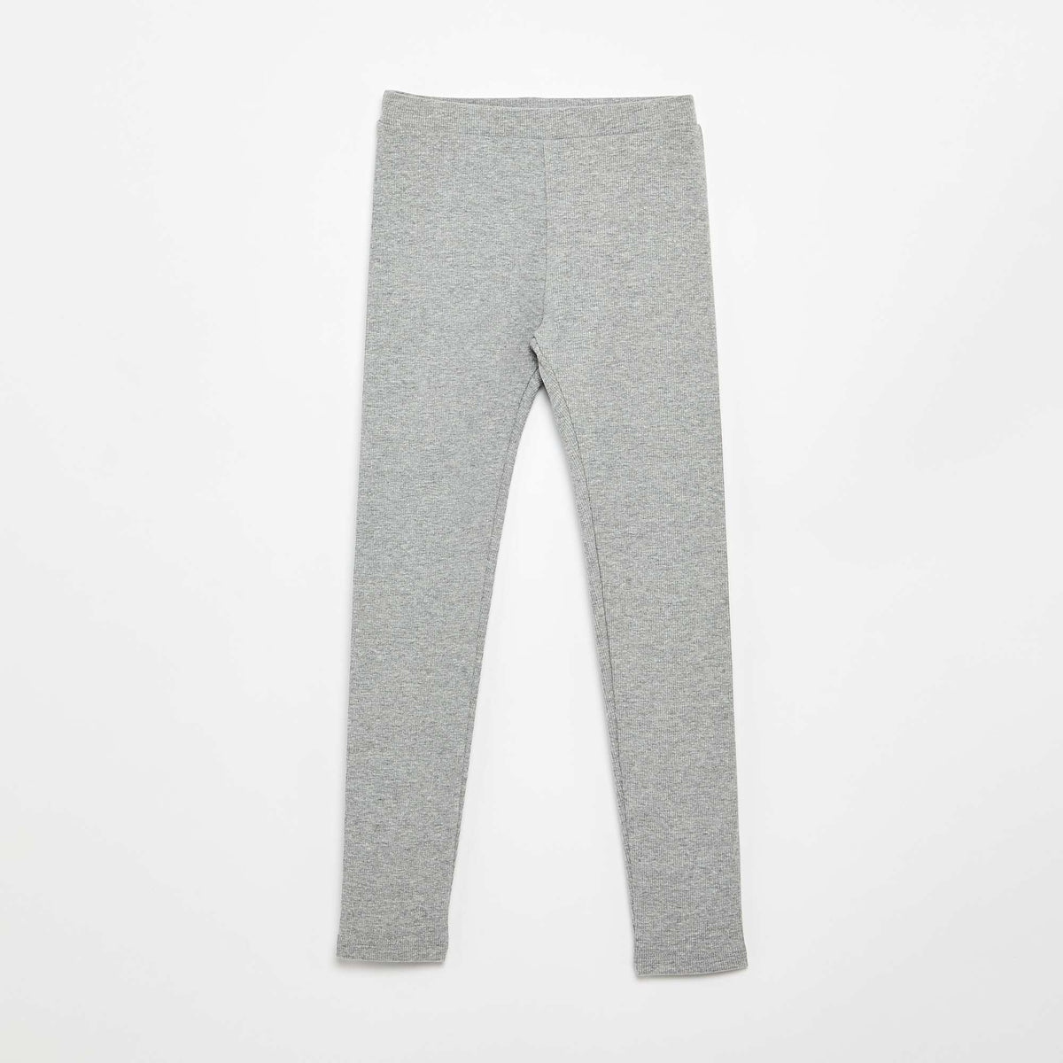 Legging long côtelé uni GRIS