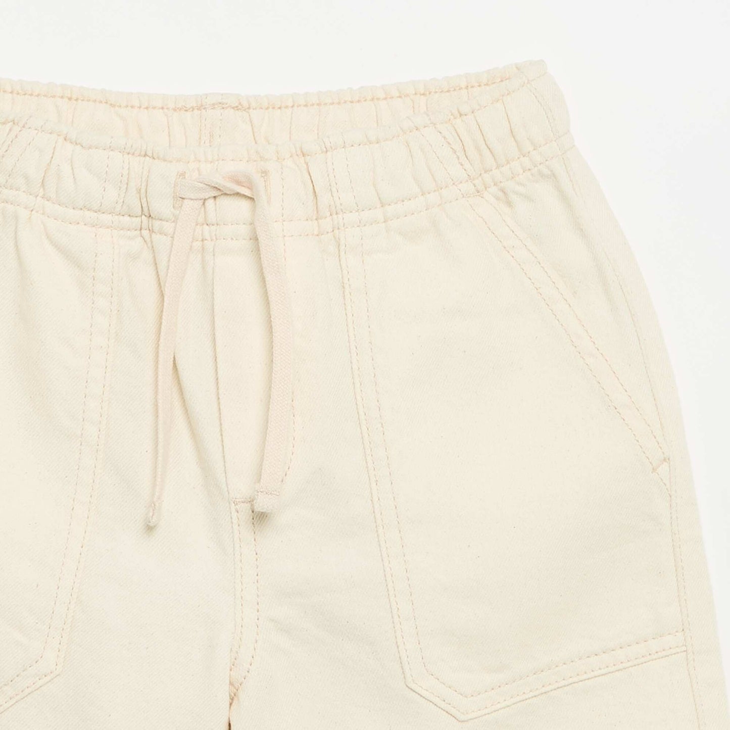 Short uni avec taille élastiquée ECRU