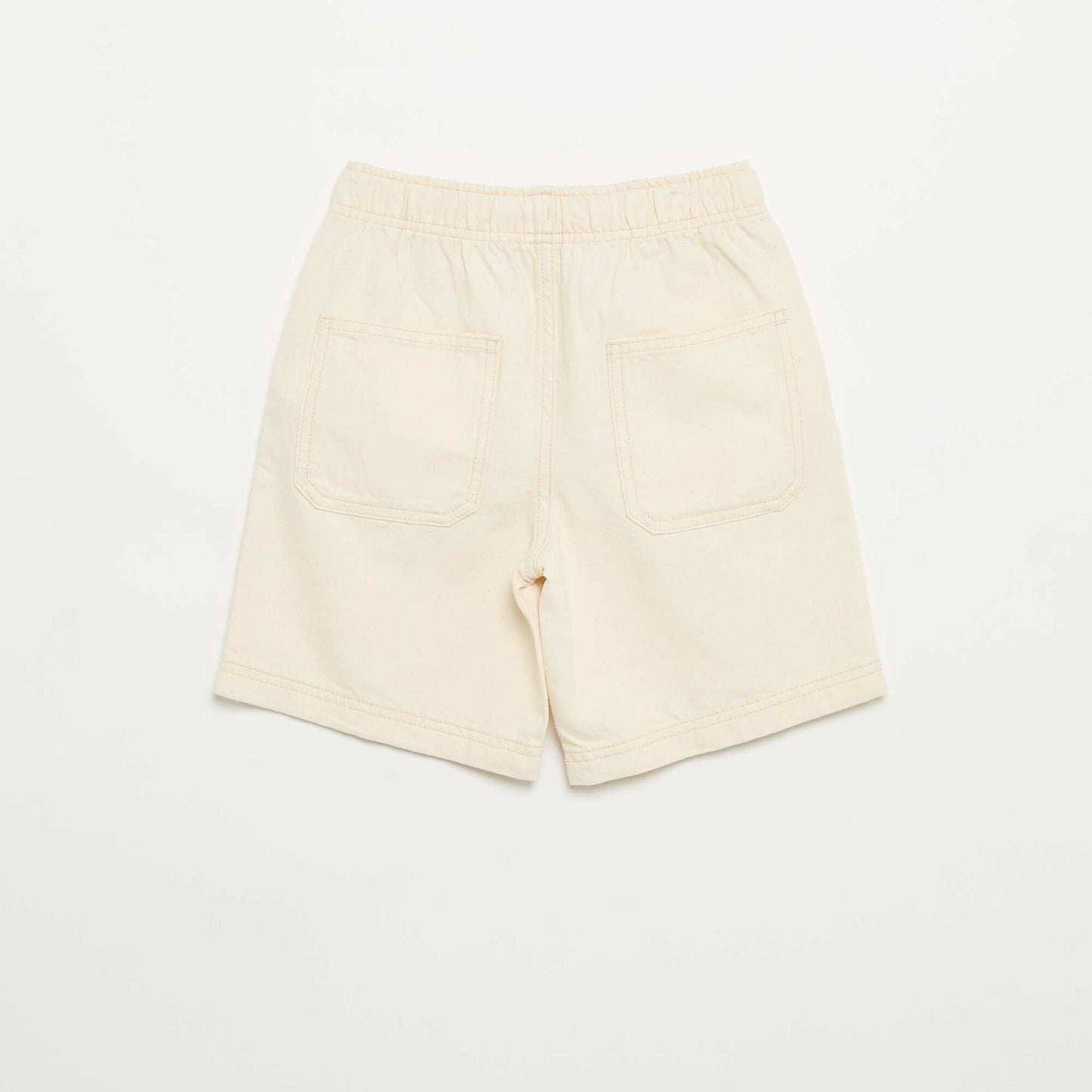 Short uni avec taille élastiquée ECRU
