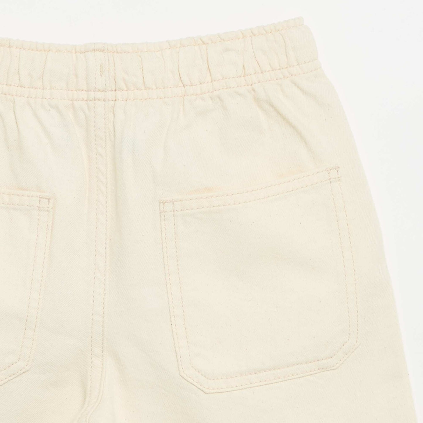 Short uni avec taille élastiquée ECRU