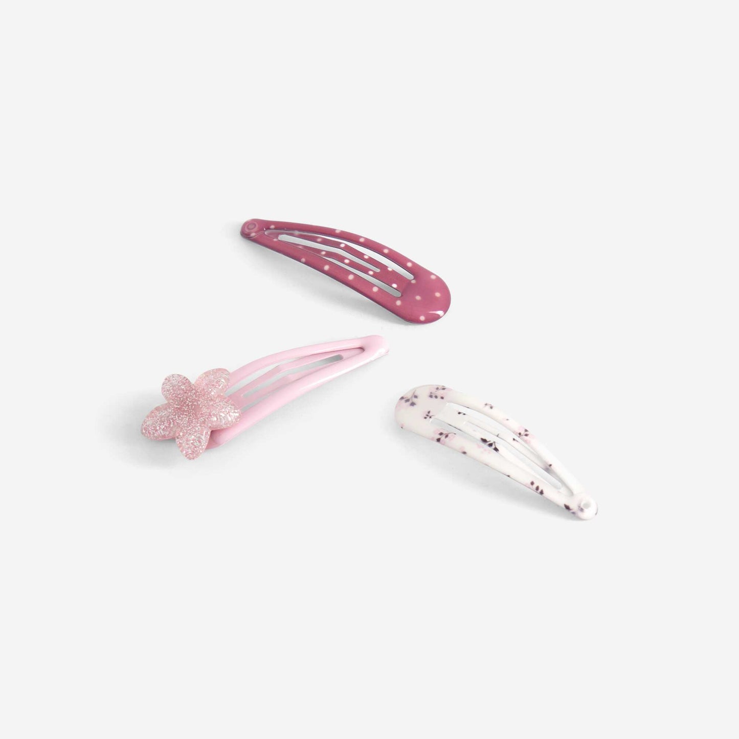 Lot de 6 pinces clic clac ROSE