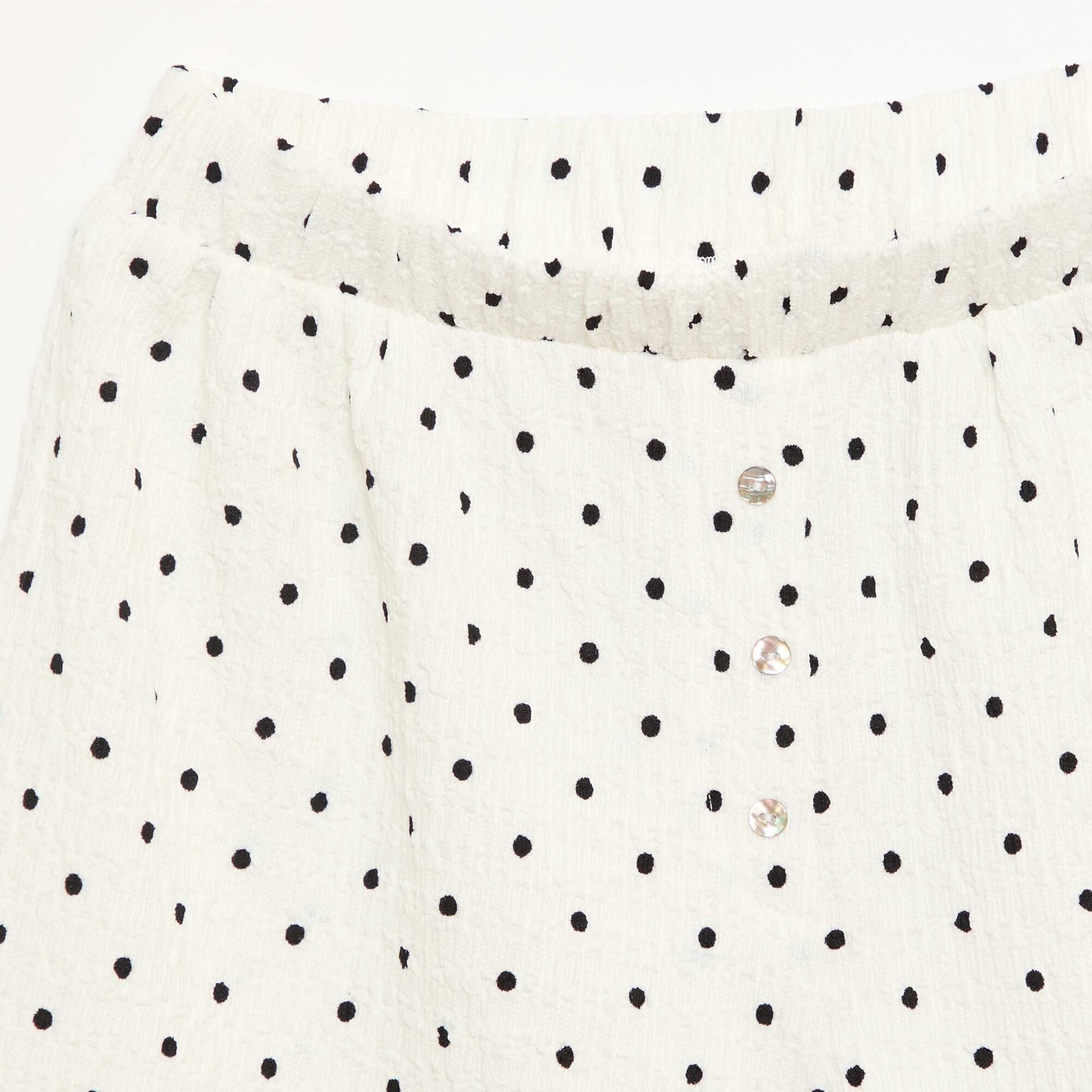 Short en maille gaufrée BLANC