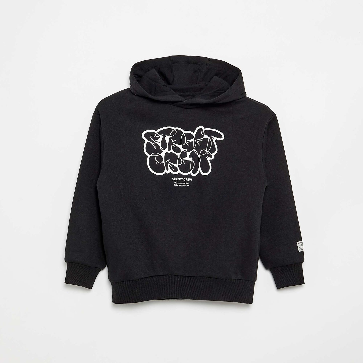 Sweat à capuche imprimé NOIR