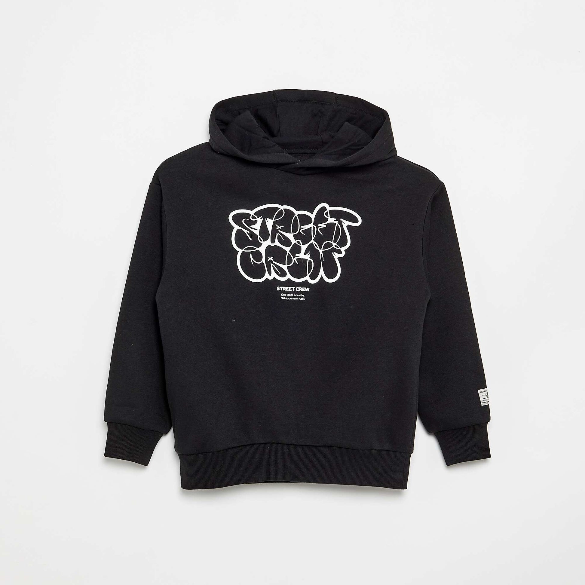 Sweat à capuche imprimé NOIR