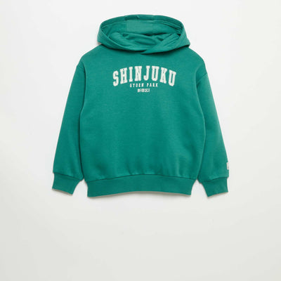 Sweat à capuche imprimé VERT
