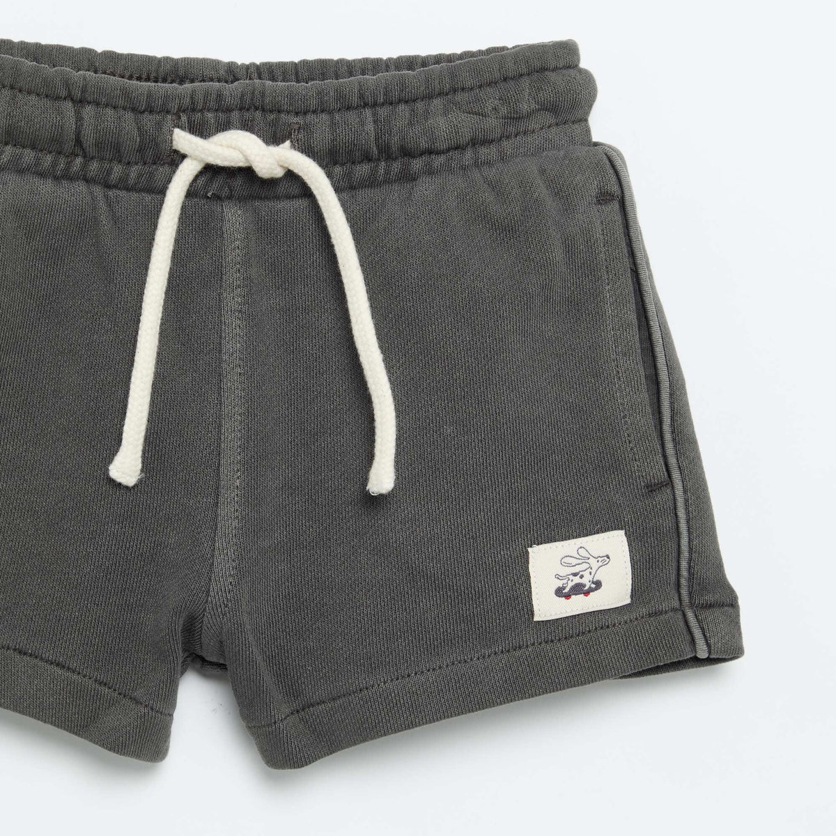 Short en molleton non gratté BLANC