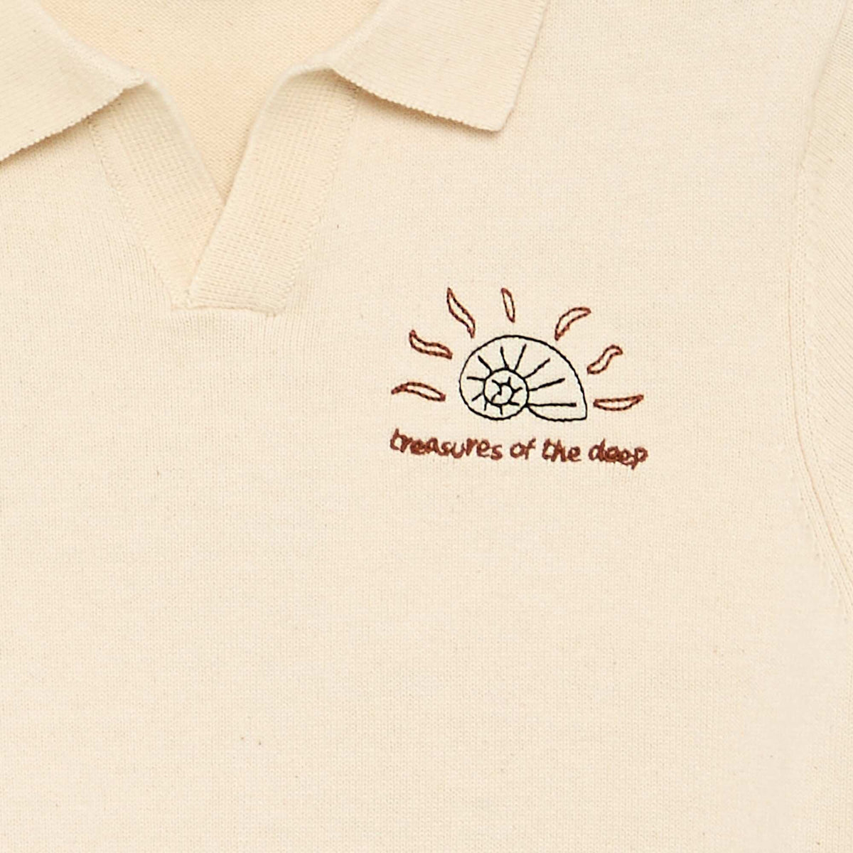 Pull forme polo à manches courtes BLANC
