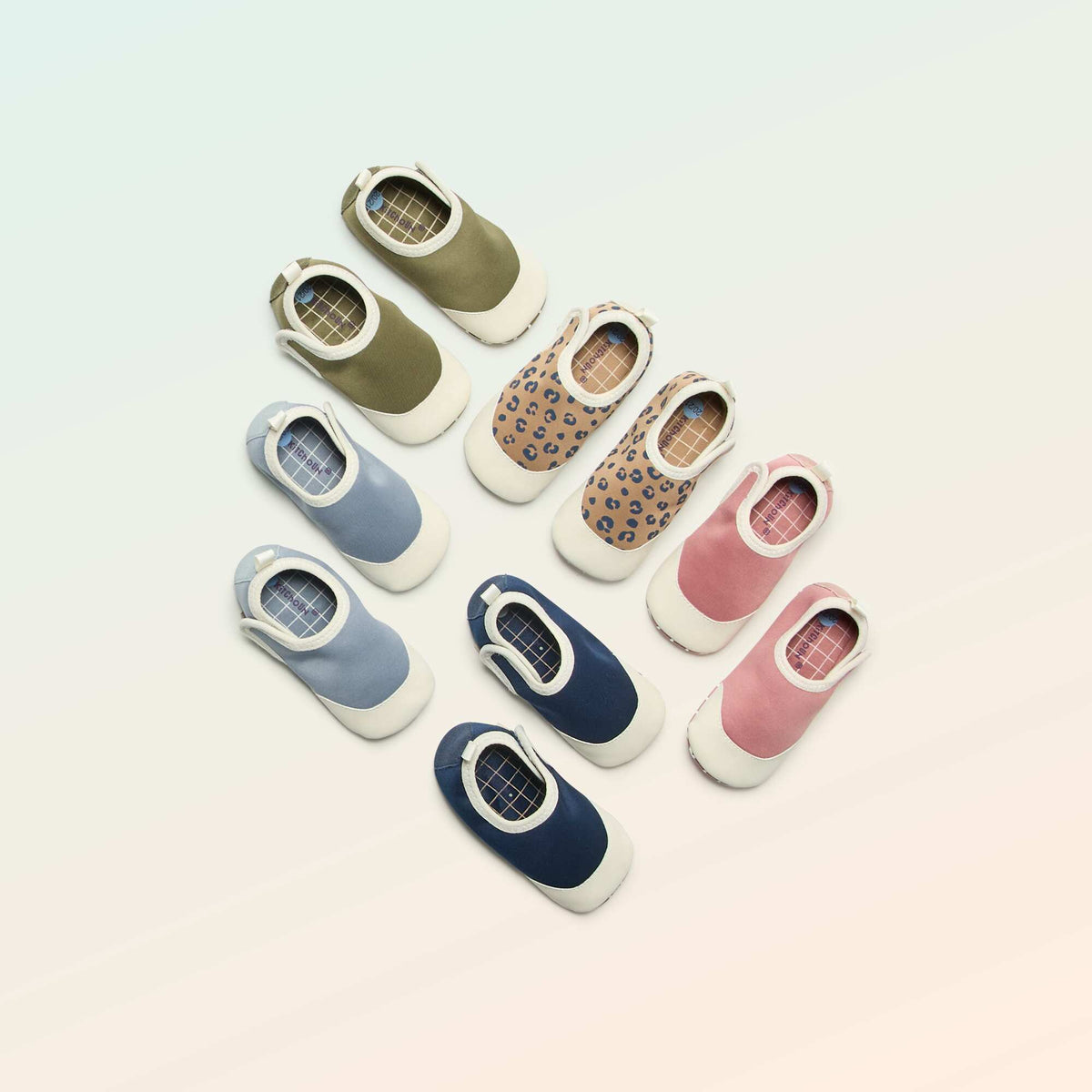 Chaussons motricité 2 '4 pattes' - Kitchoun BLEU