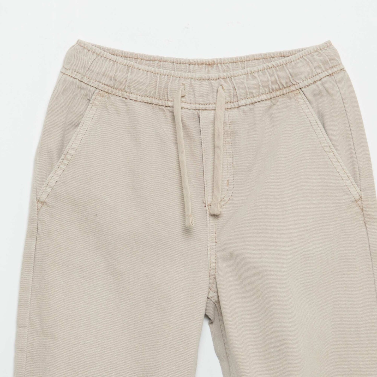 Pantalon relaxed fit taille élastiquée BEIGE