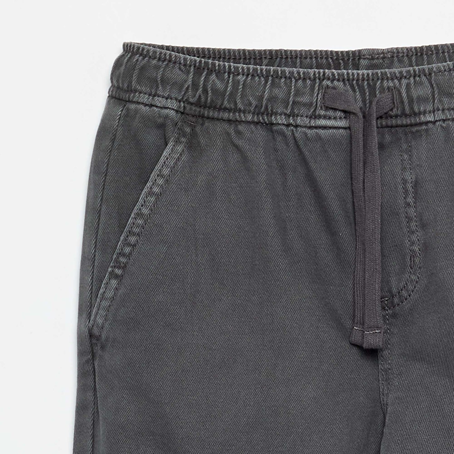Pantalon relaxed fit taille élastiquée GRIS