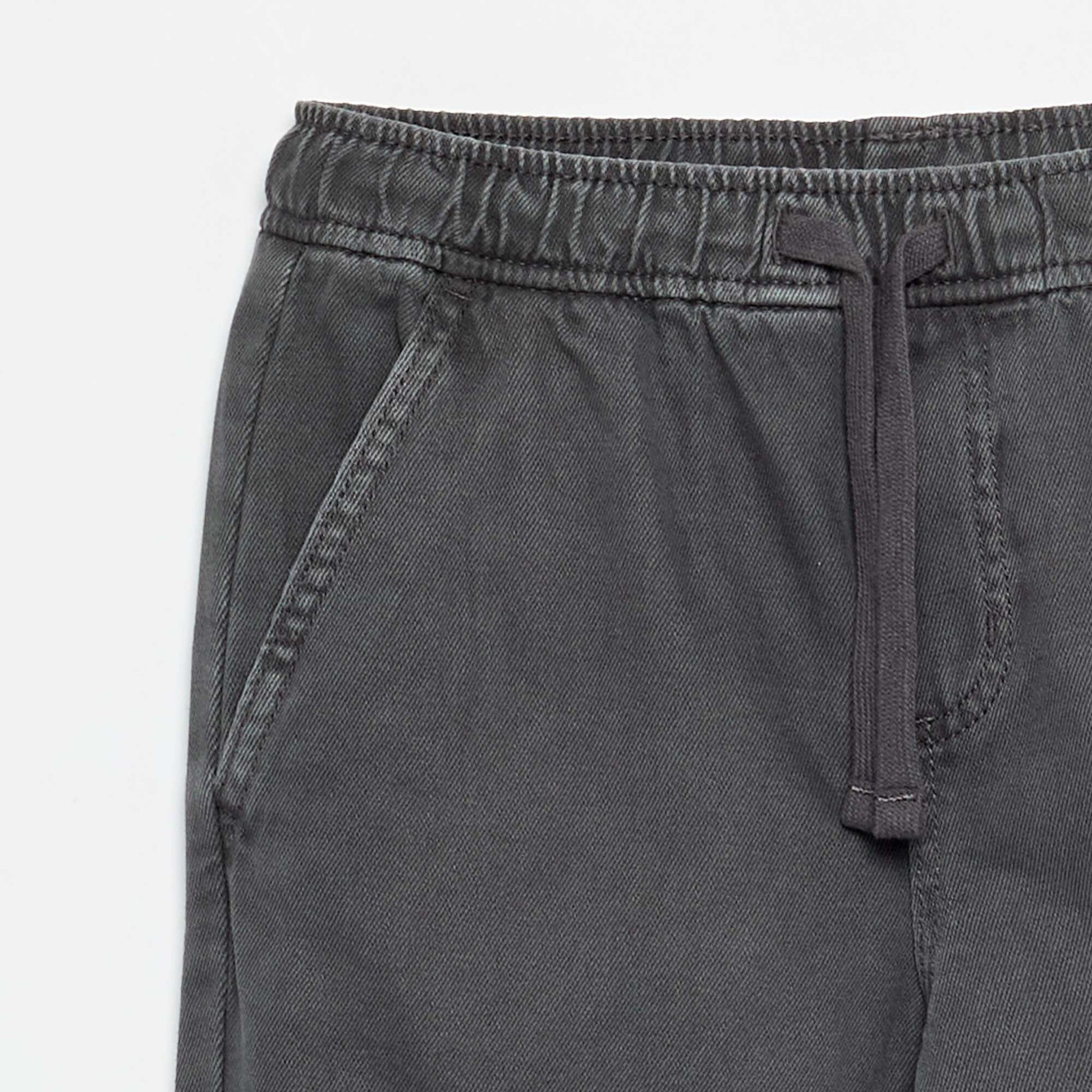 Pantalon relaxed fit taille élastiquée GRIS