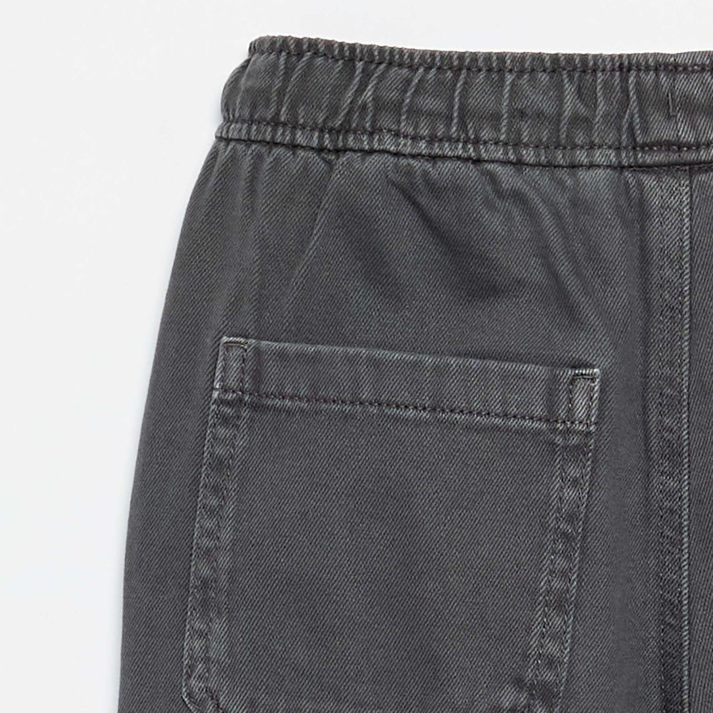 Pantalon relaxed fit taille élastiquée GRIS