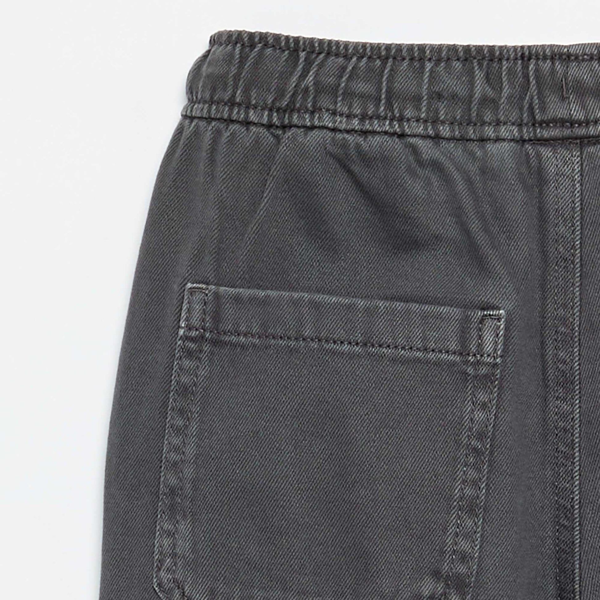 Pantalon relaxed fit taille élastiquée GRIS