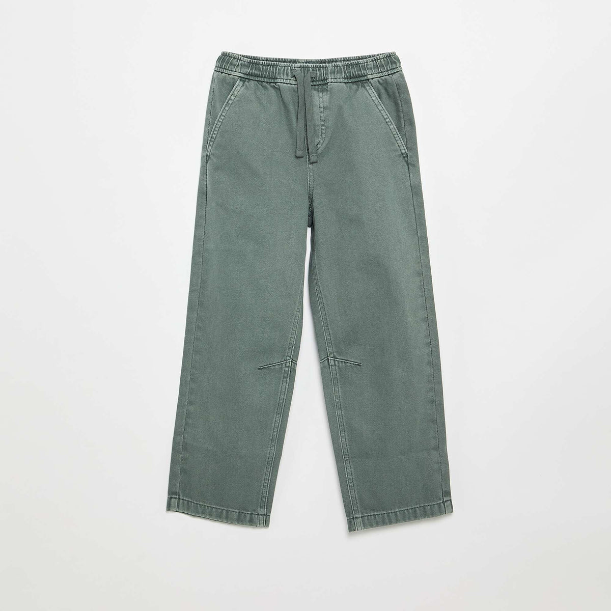 Pantalon relaxed fit taille élastiquée VERT