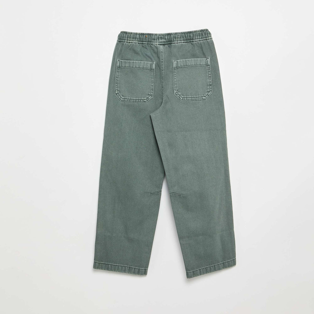 Pantalon relaxed fit taille élastiquée VERT