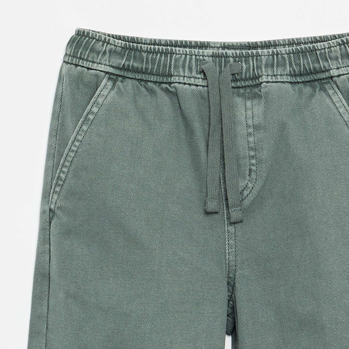 Pantalon relaxed fit taille élastiquée VERT