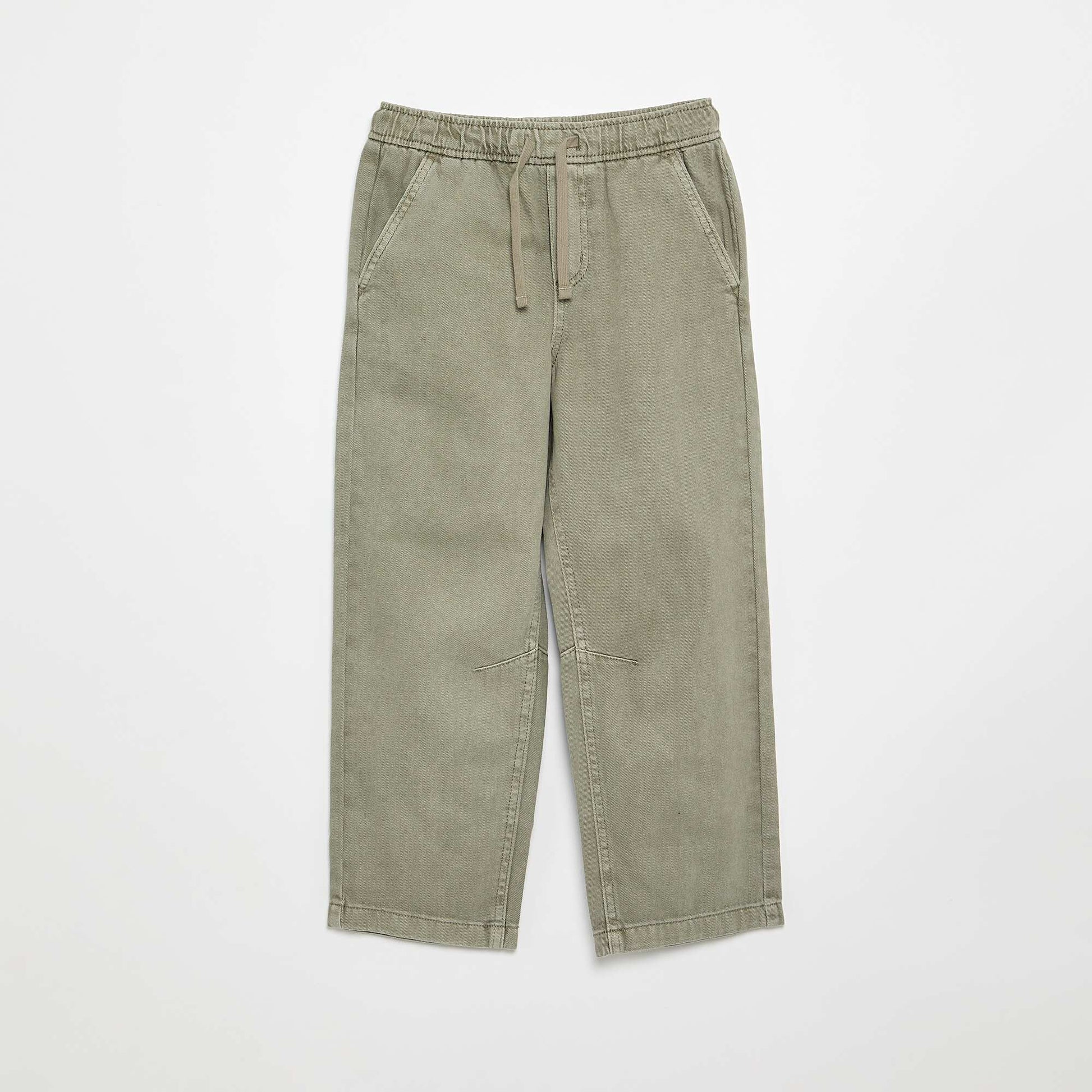 Pantalon relaxed fit taille élastiquée VERT