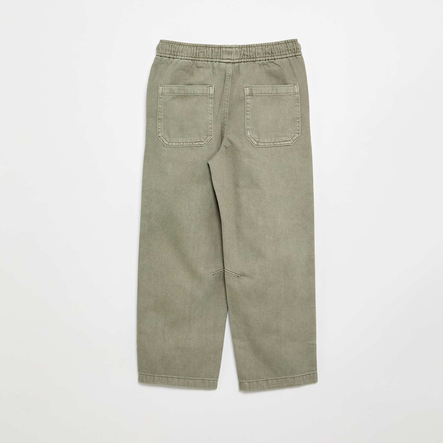Pantalon relaxed fit taille élastiquée VERT