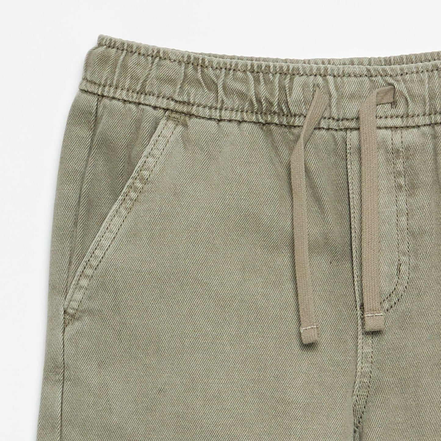Pantalon relaxed fit taille élastiquée VERT